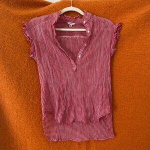 Max Studio Red and White Shirt